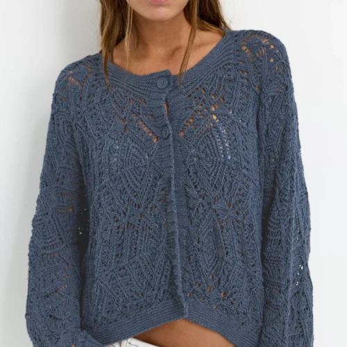 Oversize crochet cardigan