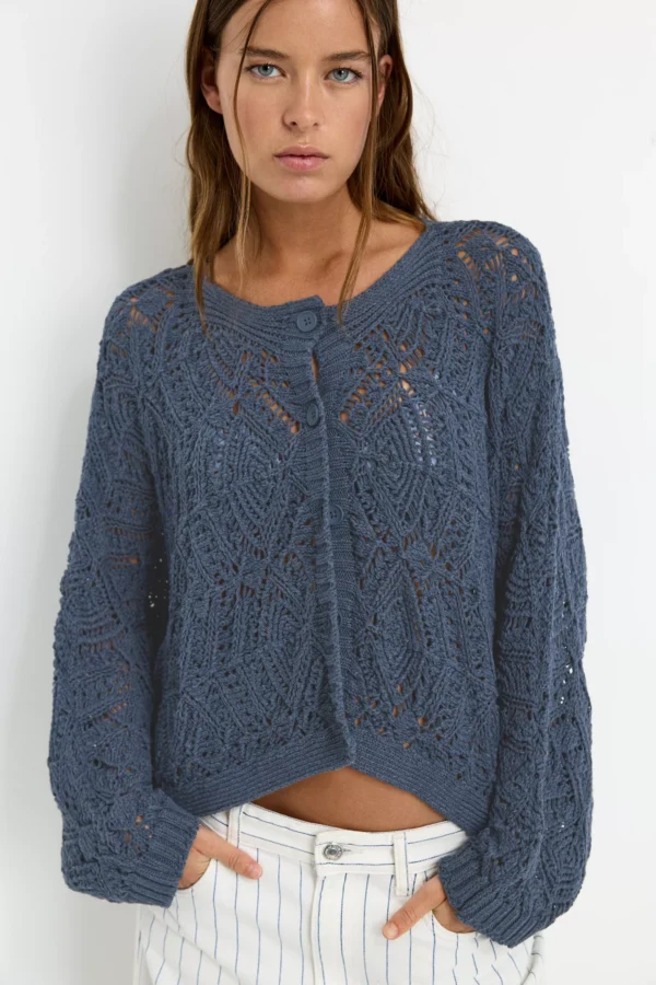 Oversize crochet cardigan